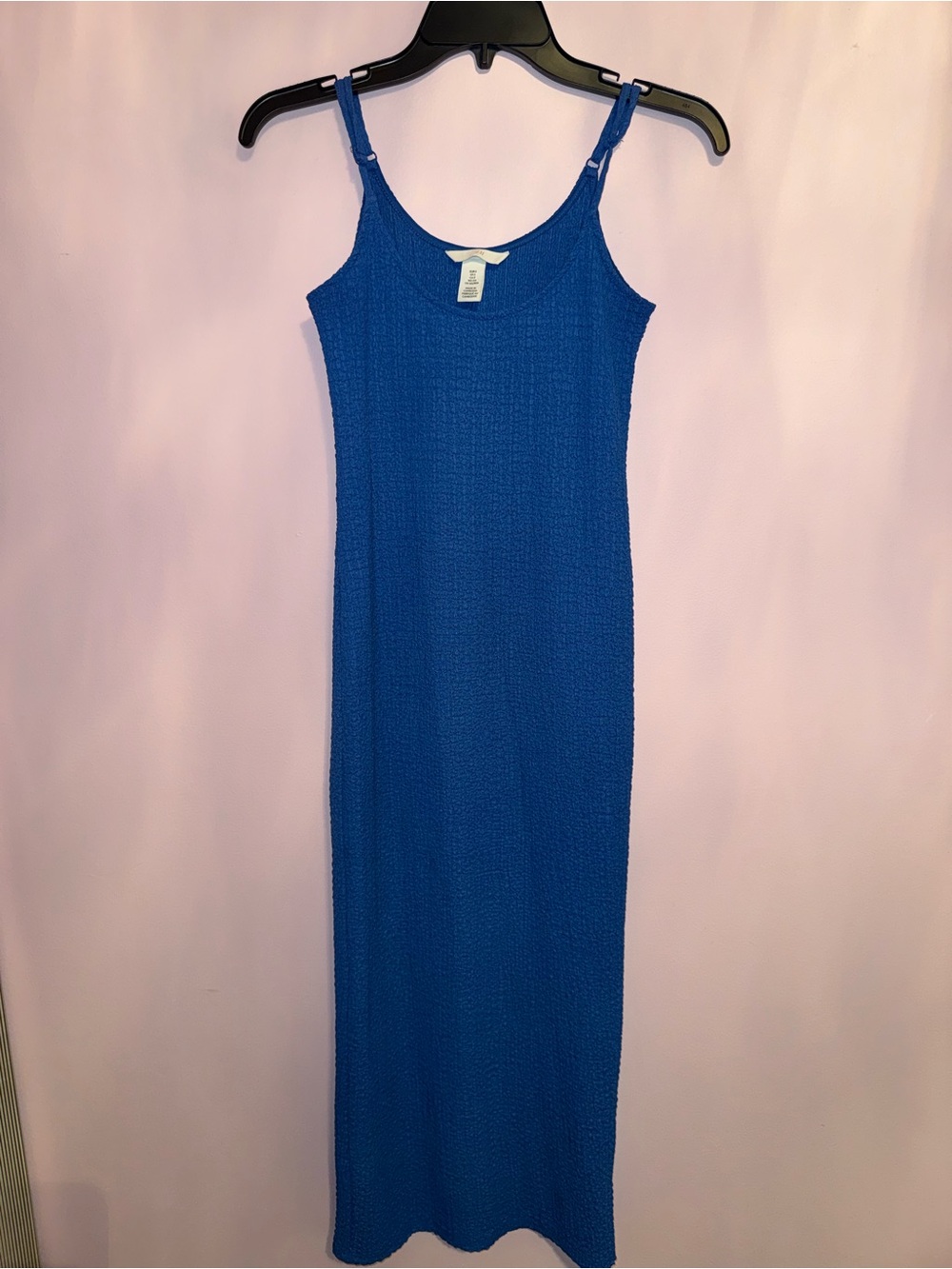 H&M Scoopneck Blue Midi Dress with Adjustable Strap